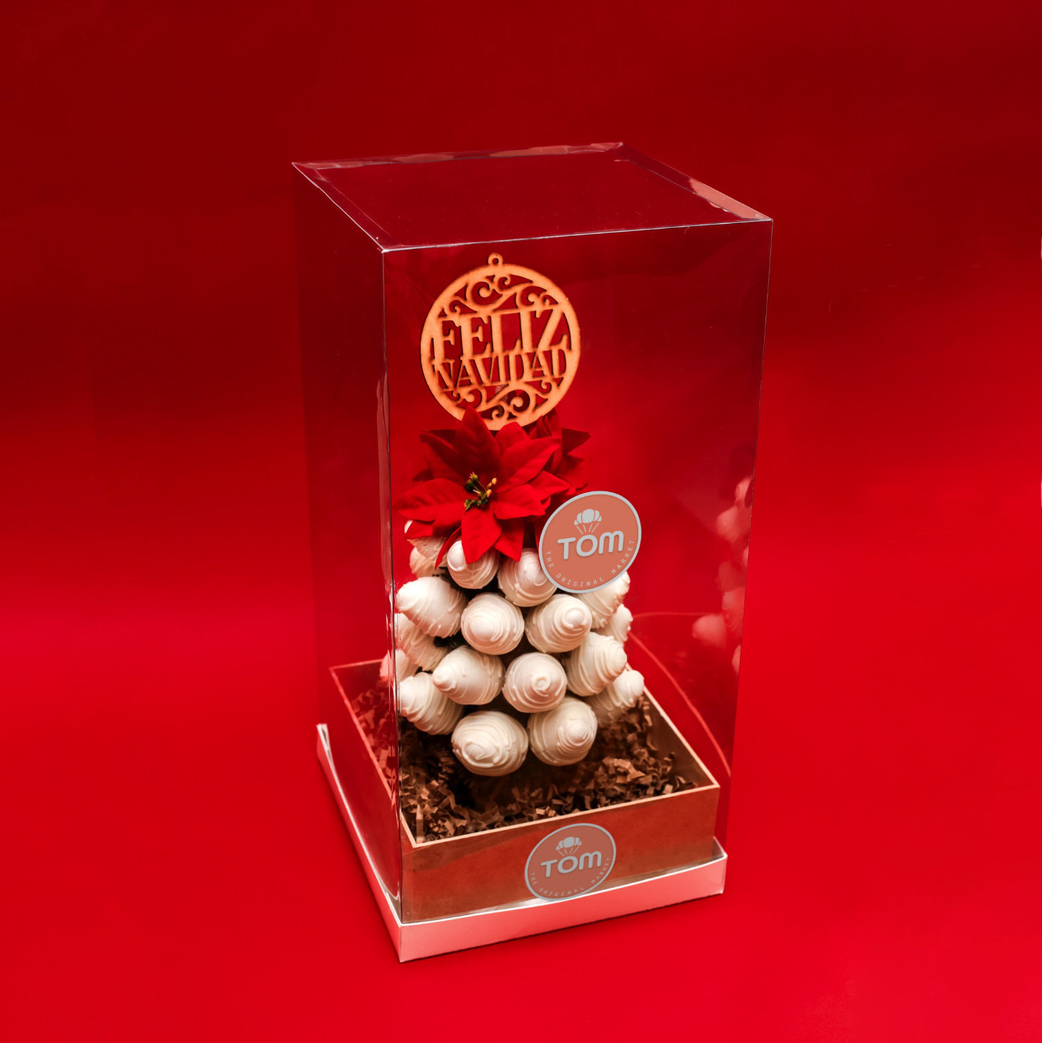 Árbol Navideño de Fresas - Blanco