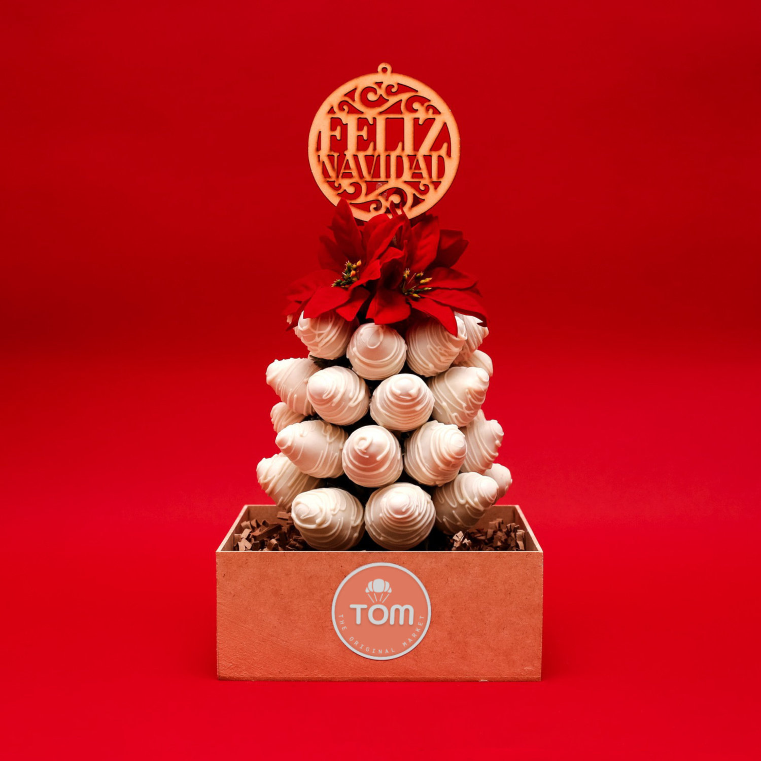 Árbol Navideño de Fresas - Blanco