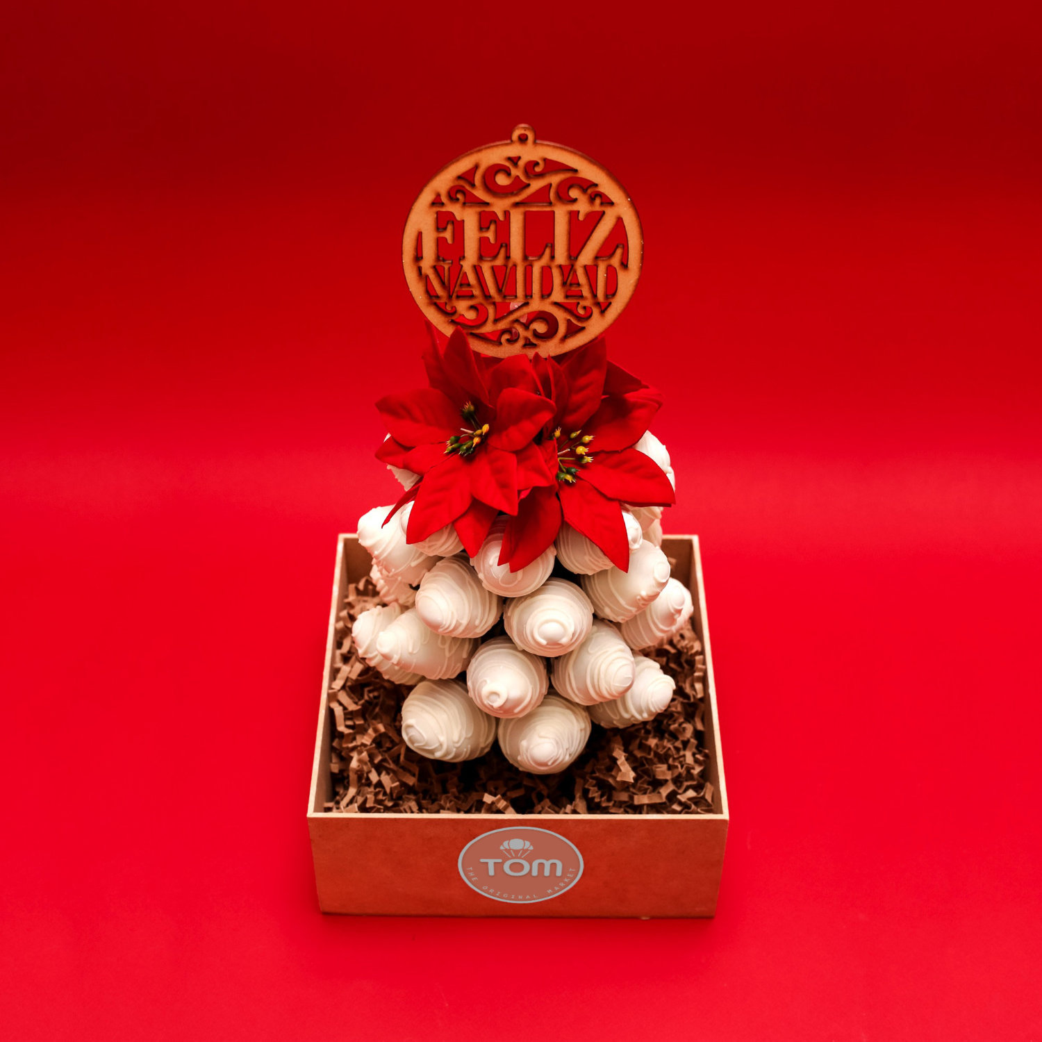 Árbol Navideño de Fresas - Blanco