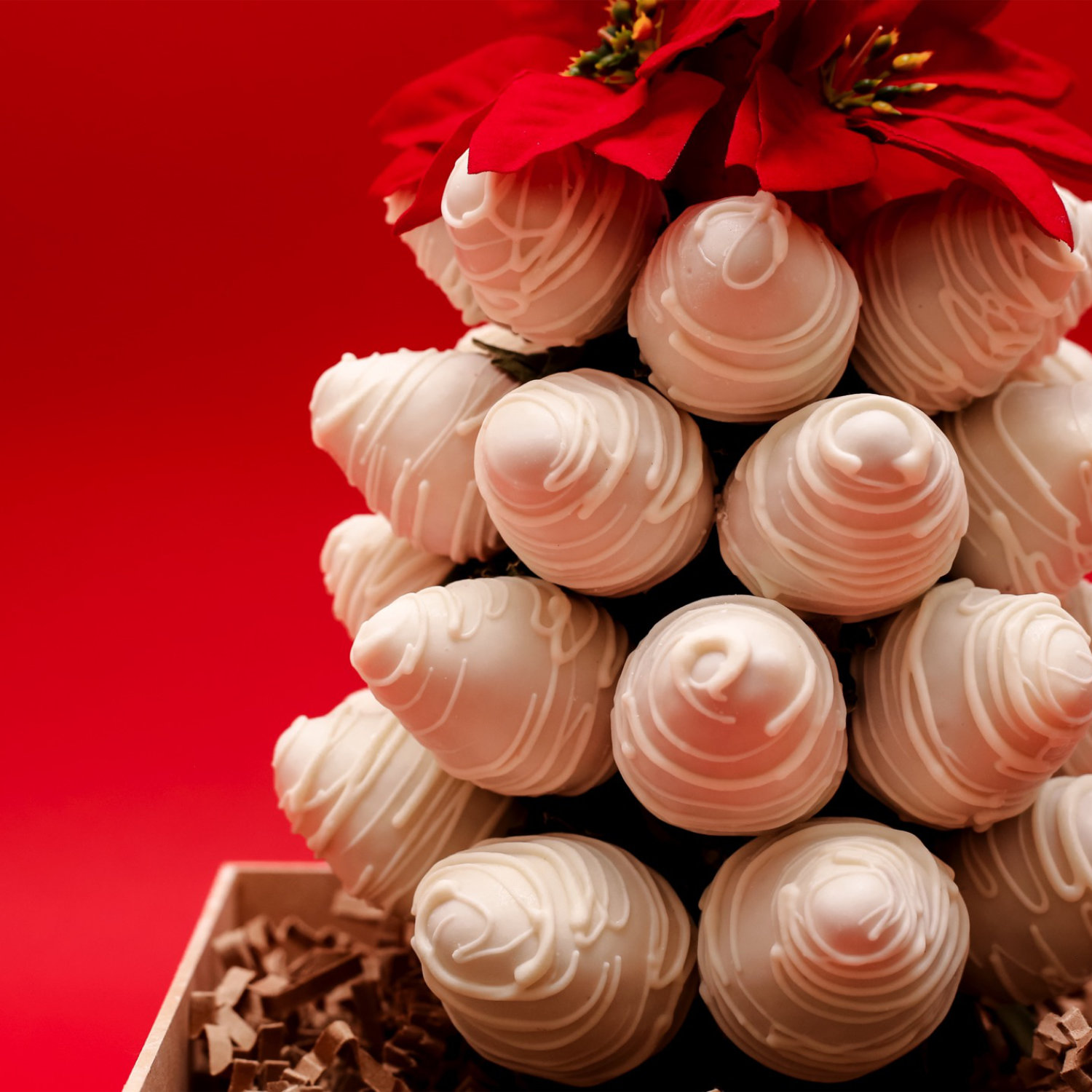 Árbol Navideño de Fresas - Blanco