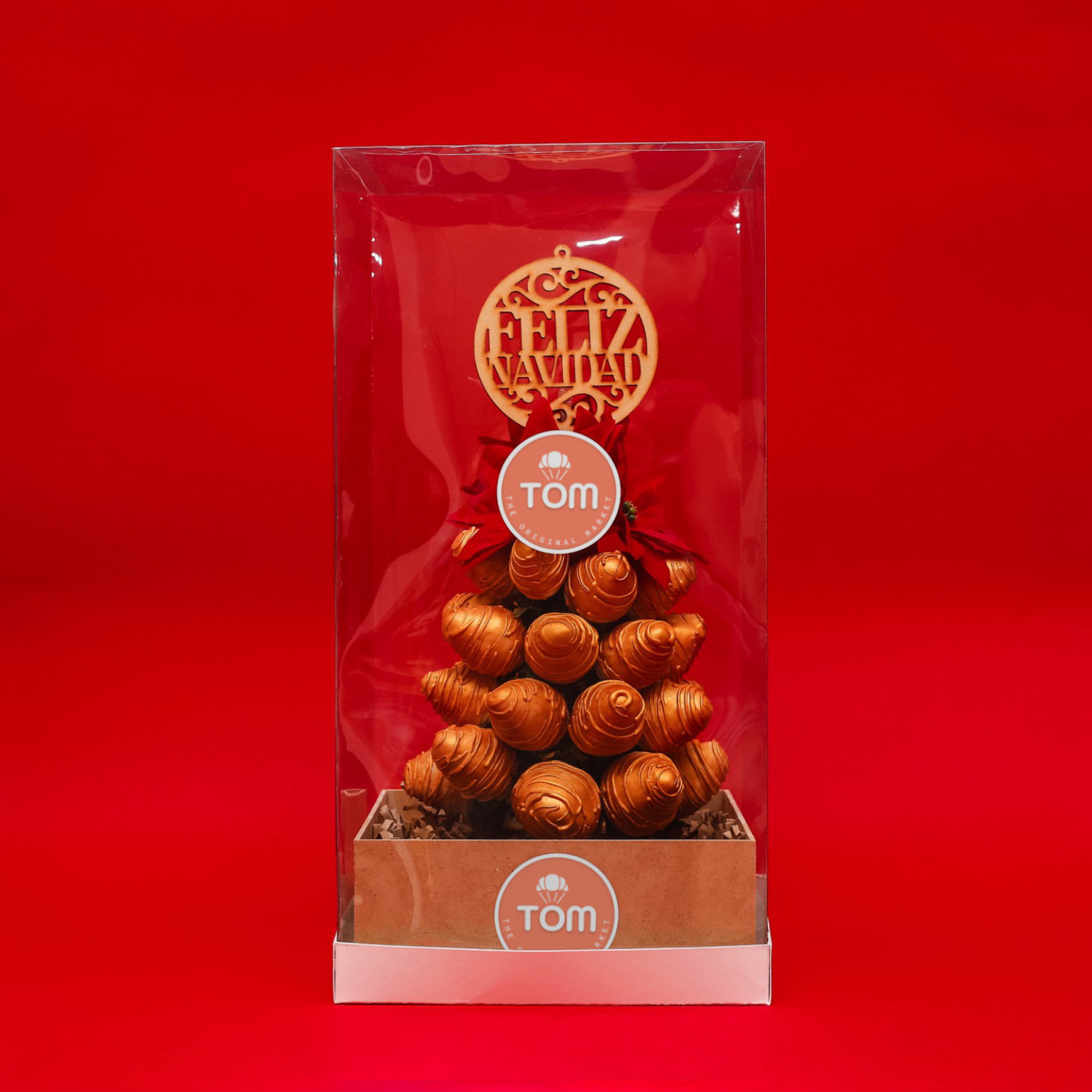 Árbol Navideño de Fresas - Dorado